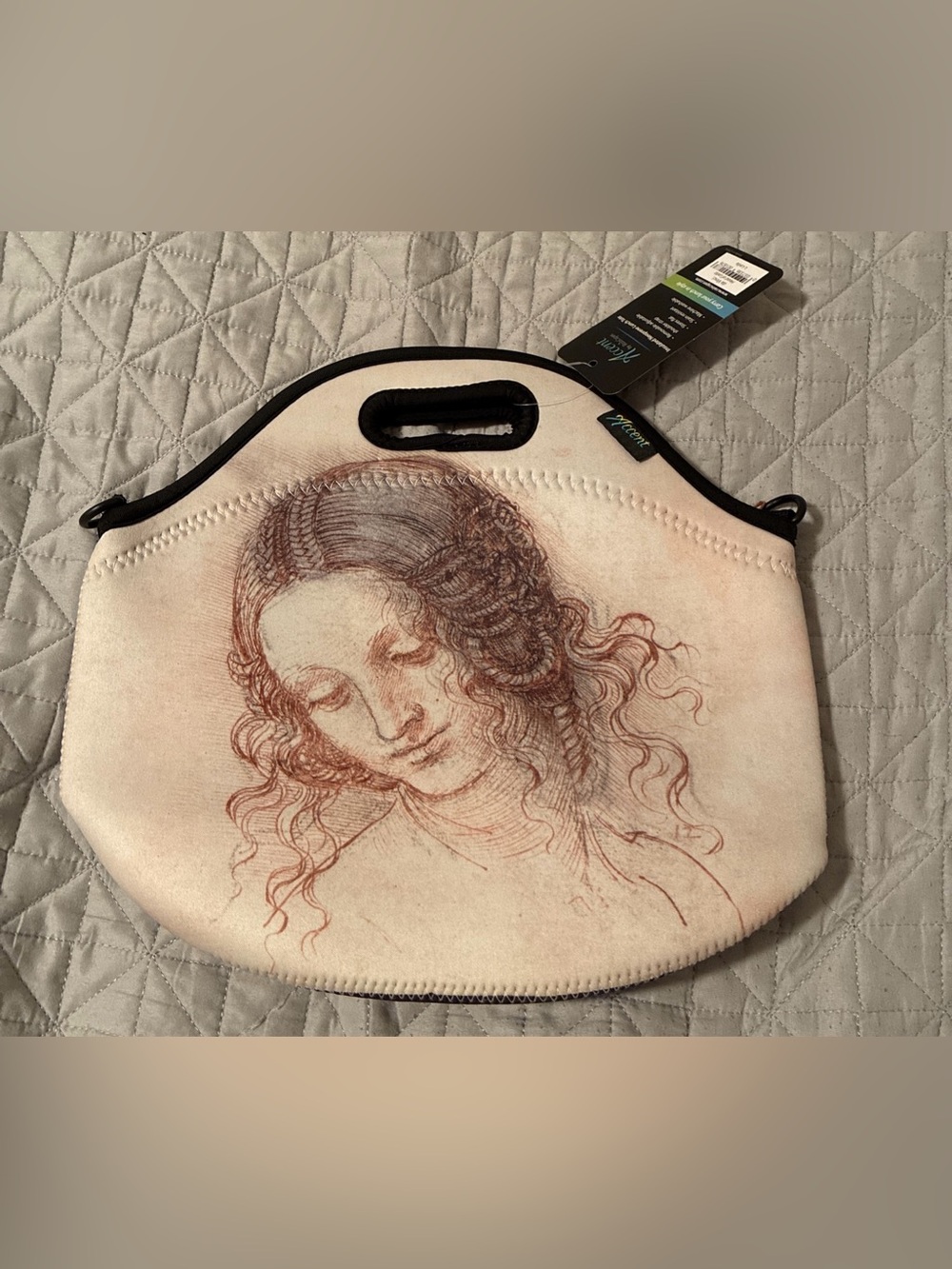 RainCaper da Vinci Lunch Tote Head of Leda Insulated Neoprene Carry Bag NEW!